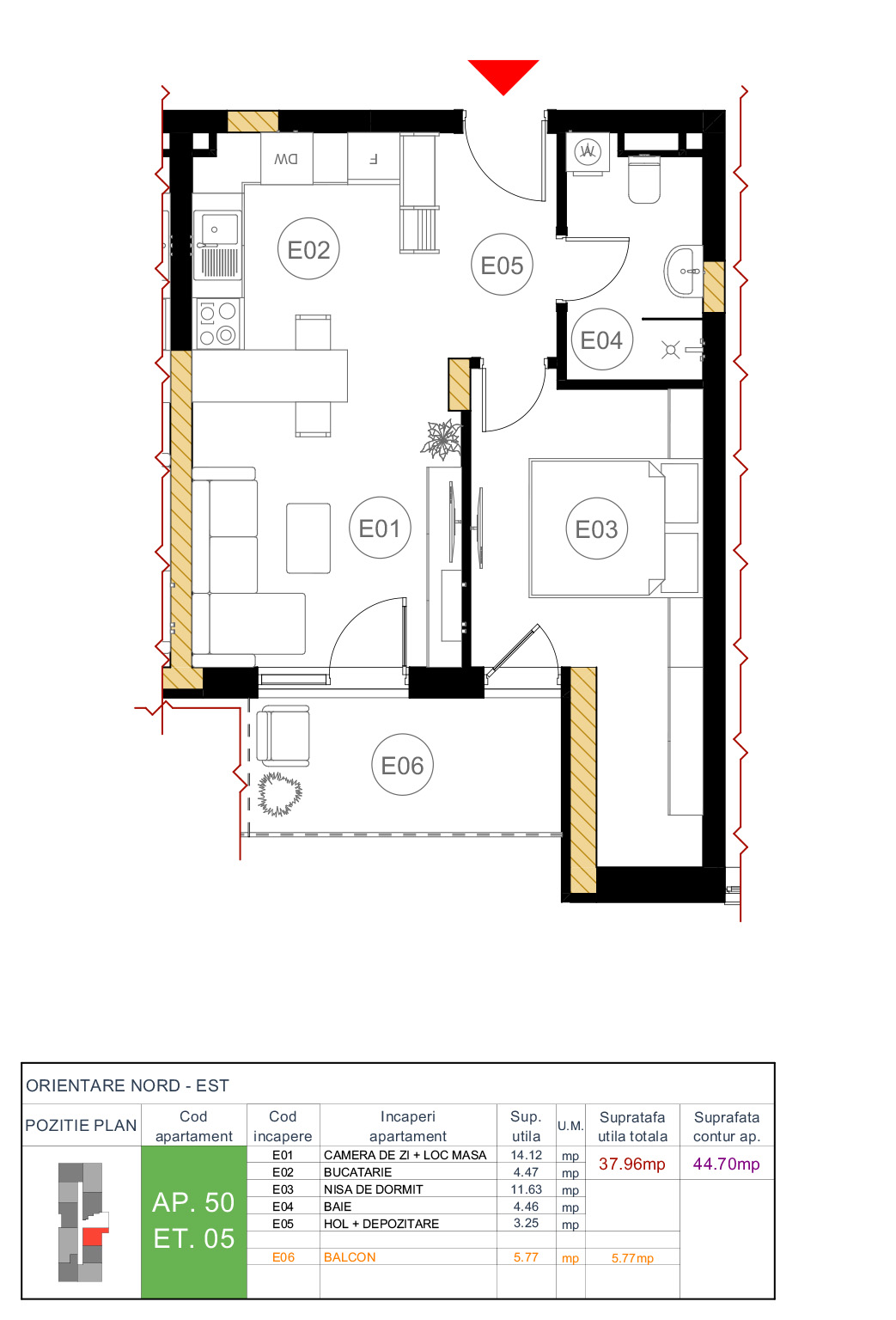 Floor plan — apartment 50