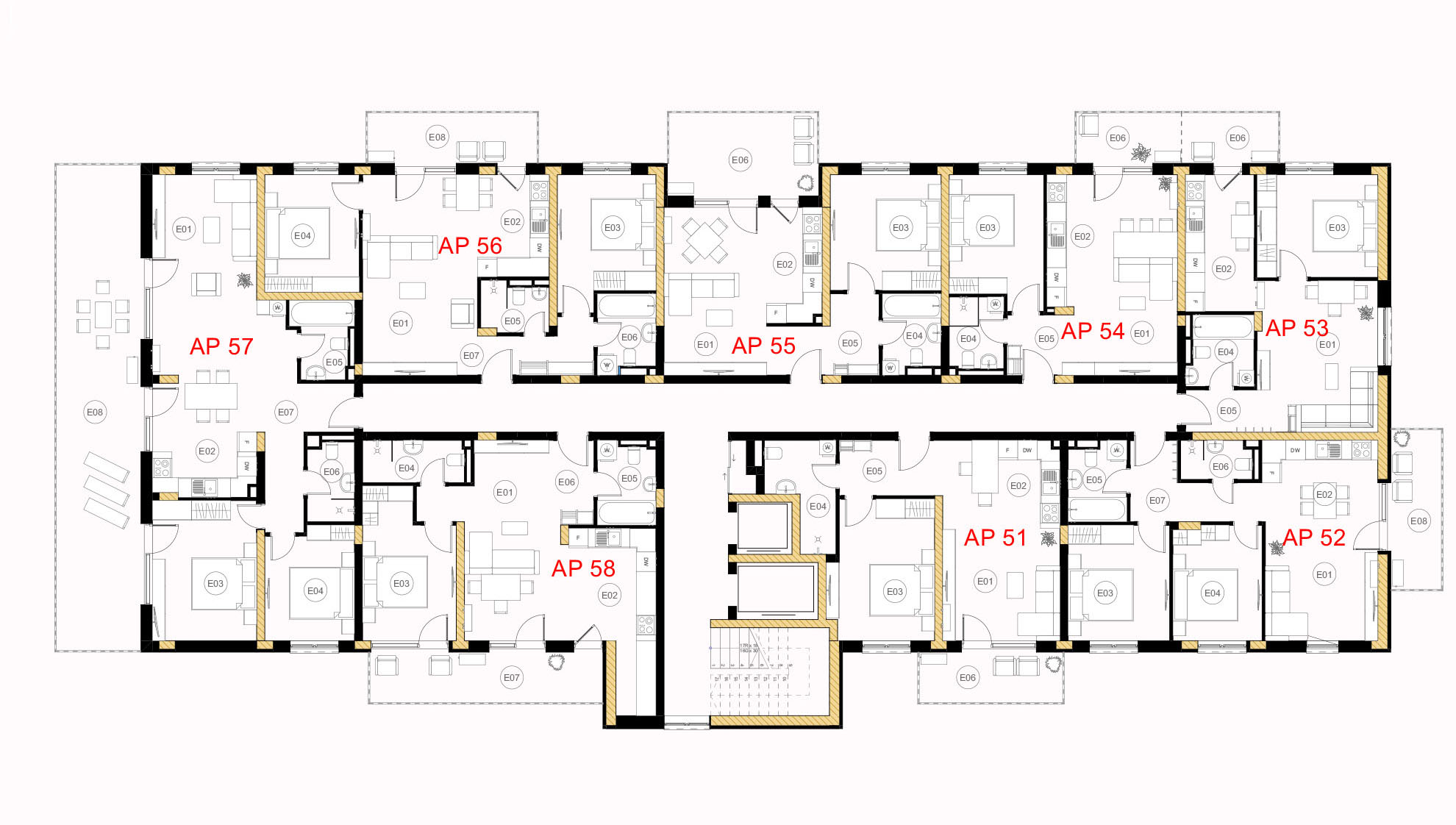 Plan etaj 6, Bloc C1